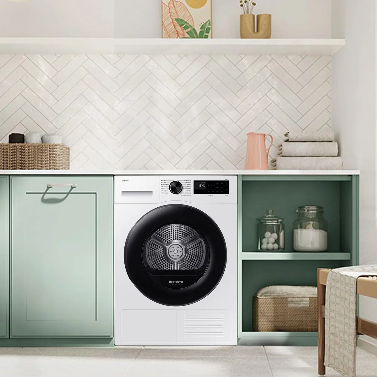 Samsung Wärmepumpentrockner DV9D5-CW, Intelligent Trocknen mit Optimal Dry Technologie 2