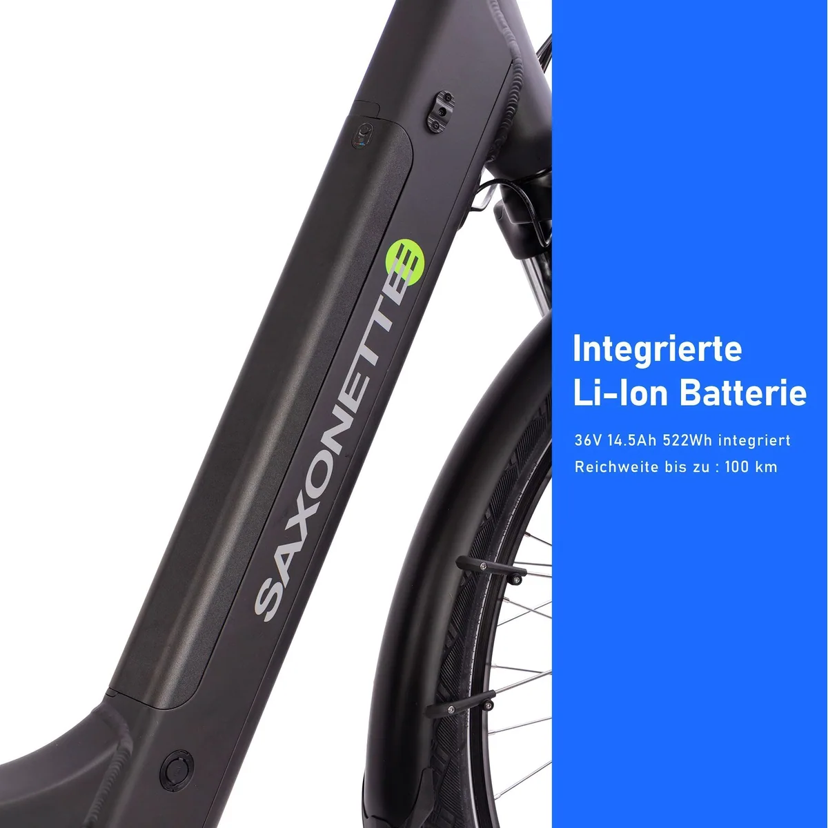 SAXONETTE Premium Sport E-Bike, 10 Gang Kettenschaltung, 522 Wh Akku, Hydraulische Scheibenbremsen 5