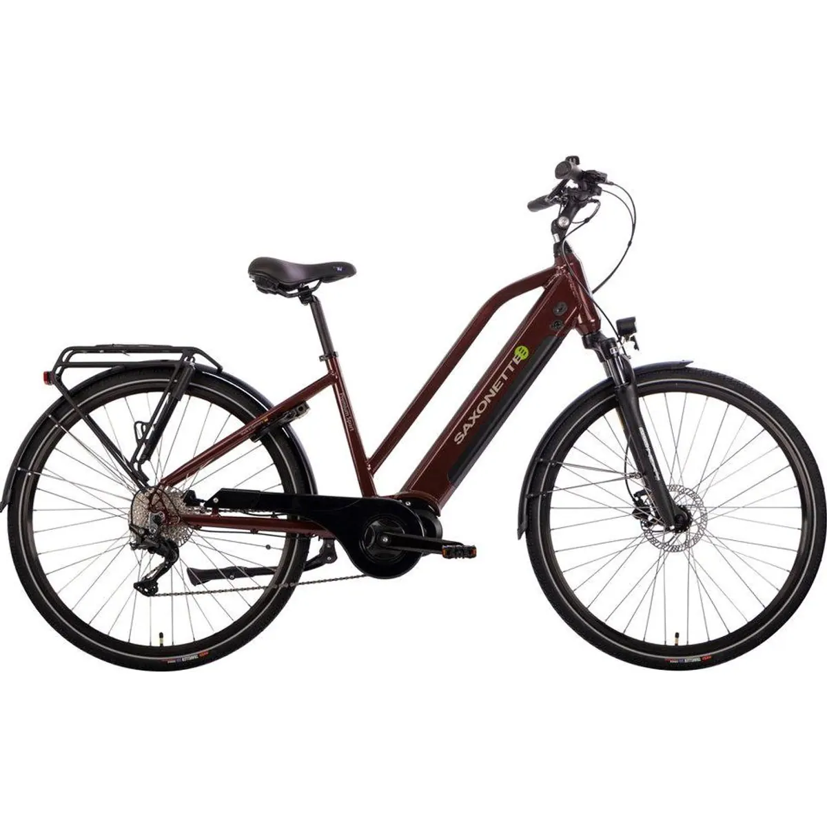 SAXONETTE Premium Sport E-Bike, 10 Gang, Mittelmotor, 522 Wh, hydraulische Bremsen