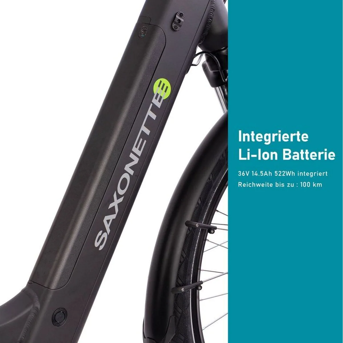 SAXONETTE Premium Sport E-Bike, 10 Gang, Mittelmotor, 522 Wh, hydraulische Bremsen 4