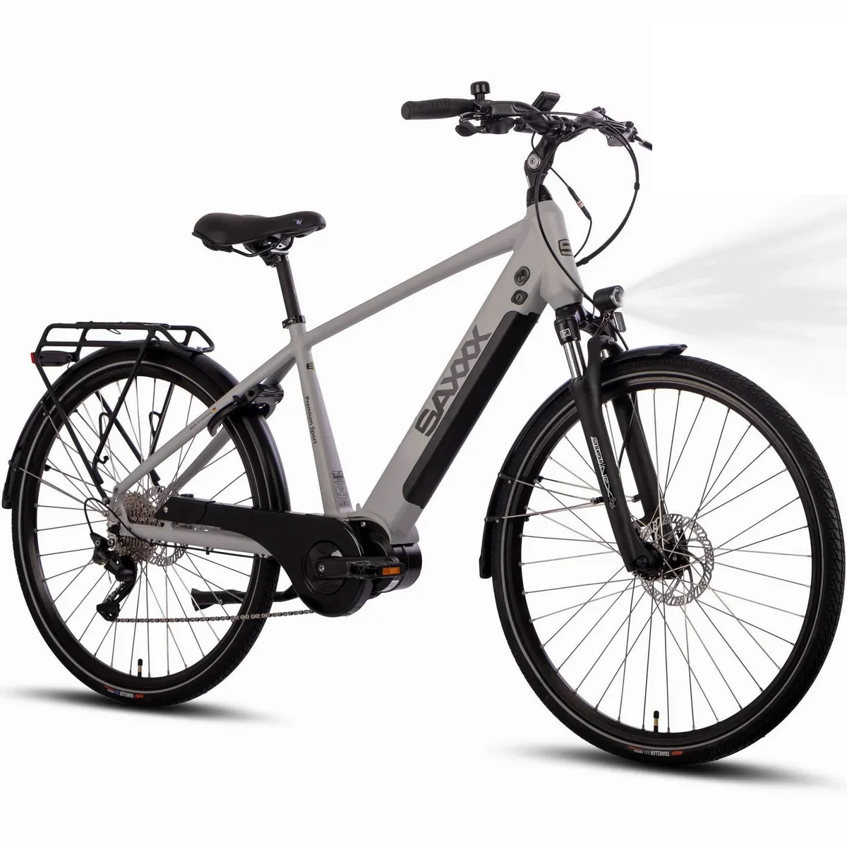 SAXXX E-Bike Trekkingrad 28 Zoll, 90 Nm Mittelmotor, 110 km Reichweite, 10 Gang SHIMANO Deore