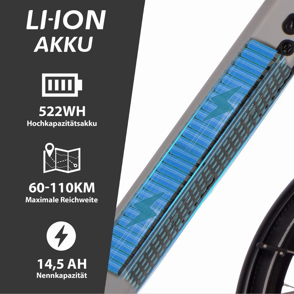SAXXX E-Bike Trekkingrad 28 Zoll, 90 Nm Mittelmotor, 110 km Reichweite, 10 Gang SHIMANO Deore 3