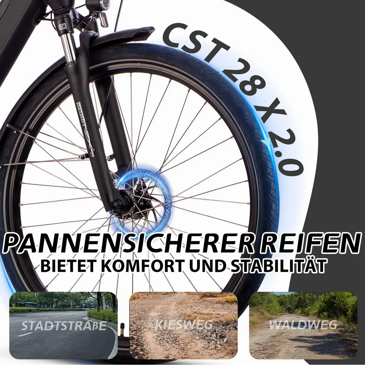 SAXXX E-Bike Trekkingrad 28 Zoll, 10-Gang Shimano Deore, Mittelmotor, 522 Wh 3