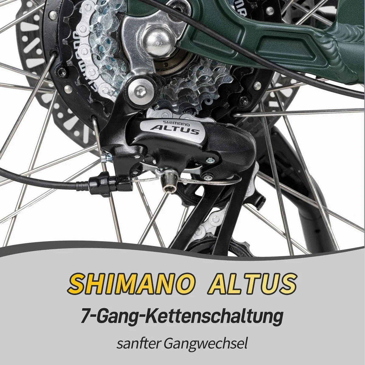 SAXXX E-Bike Cityrad 28 Zoll, 250W Heckmotor, abnehmbarer Akku, 7-Gang SHIMANO 4