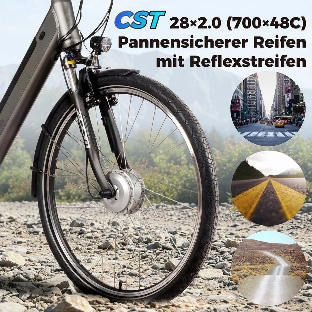 SAXXX E-Bike Cityrad 28'', urbaner Komfort, 418Wh, 100km Reichweite 2