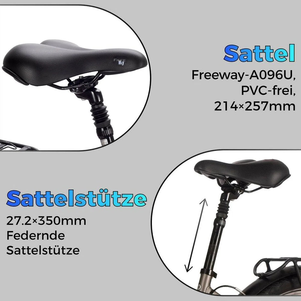 SAXXX E-Bike Cityrad 28'', urbaner Komfort, 418Wh, 100km Reichweite 3