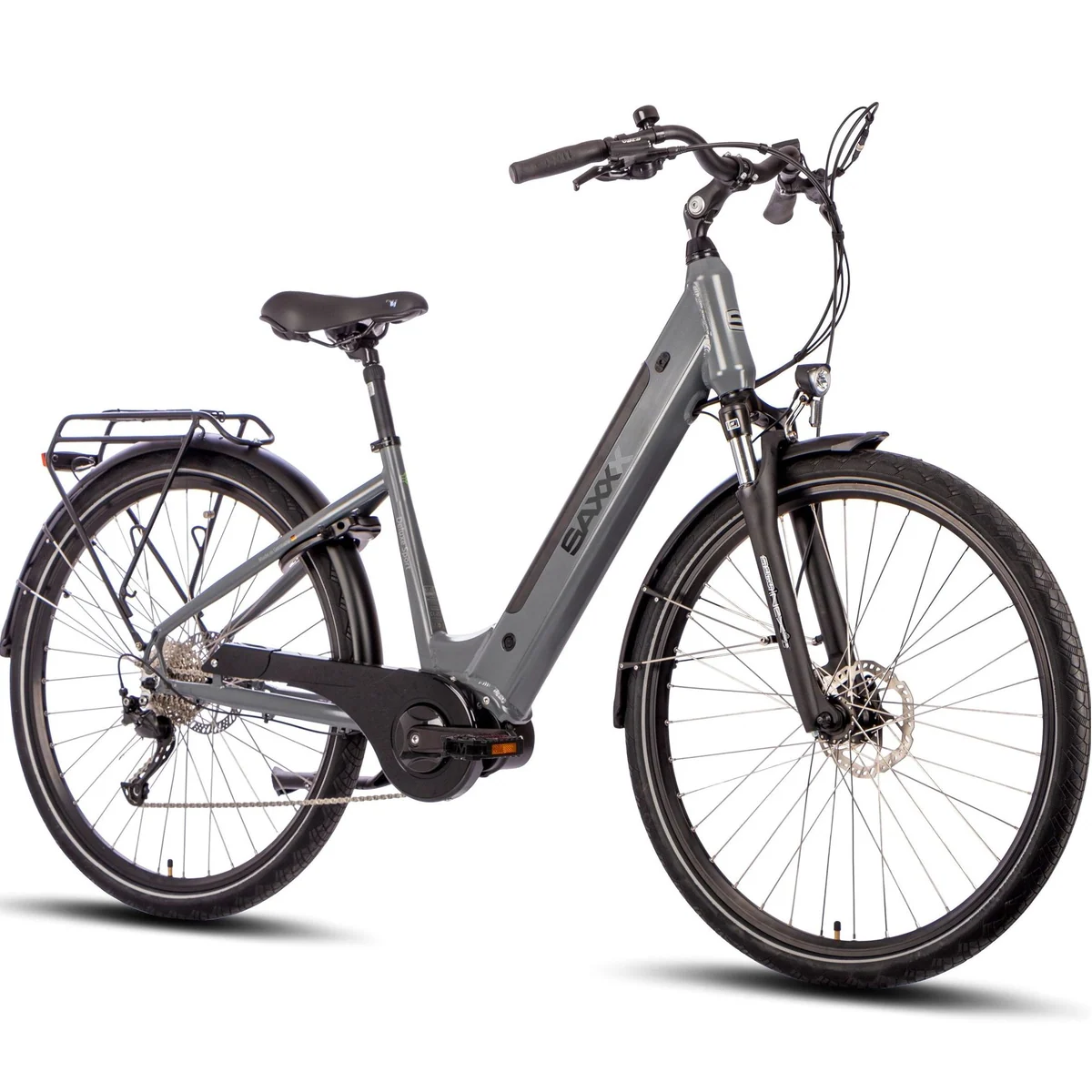 SAXXX E-Bike Trekkingrad Deluxe Sport Wave, 28 Zoll, 250W Mittelmotor, 9-Gang Shimano Alivio
