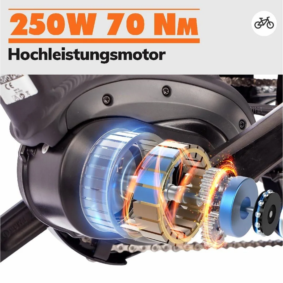 SAXXX E-Bike Trekkingrad Deluxe Sport Wave, 28 Zoll, 250W Mittelmotor, 9-Gang Shimano Alivio 2