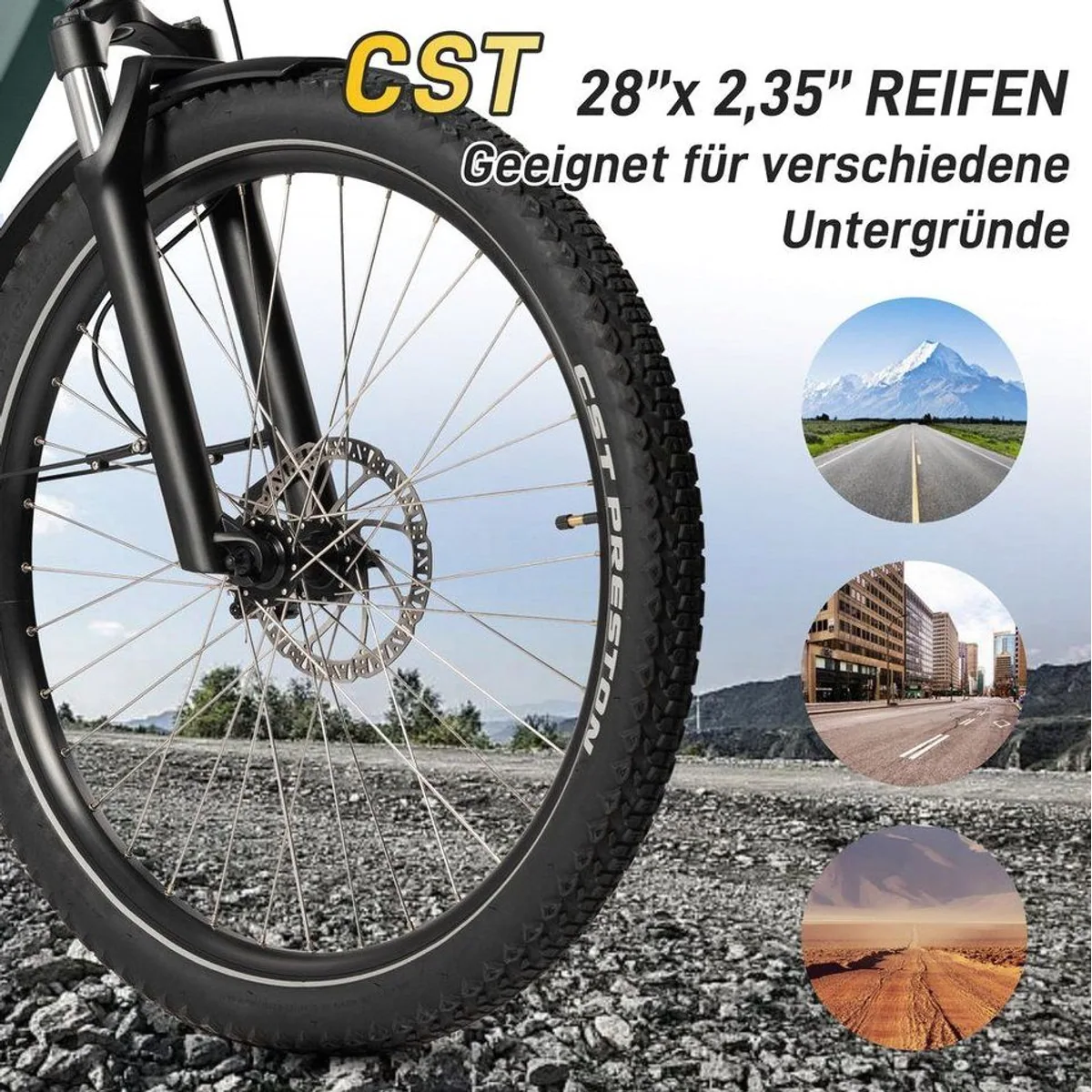 SAXXX SUV E-Bike Cityrad, 250W Heckmotor, 468Wh Akku, 120 km Reichweite 2