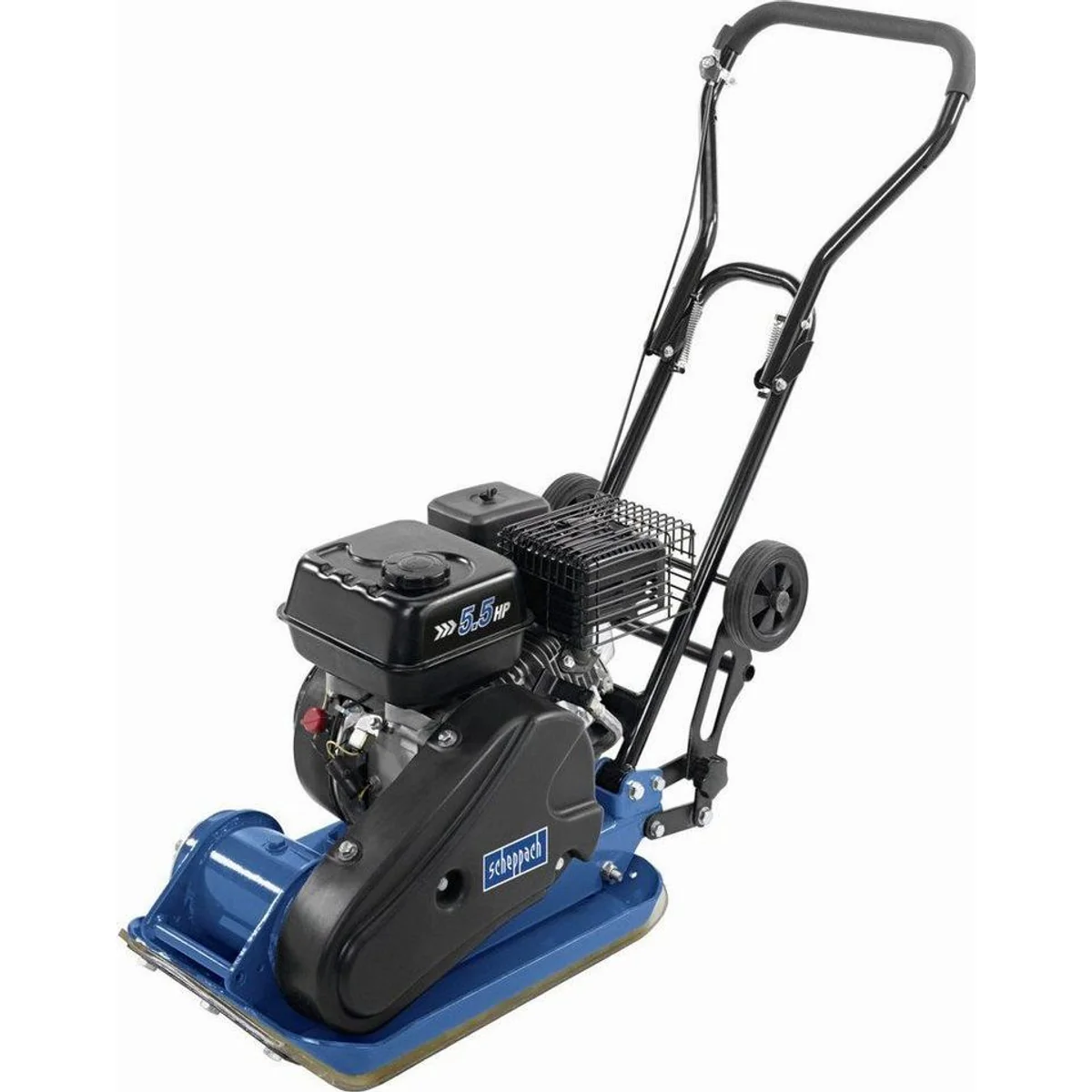 Scheppach HP 1100 S Rüttelplatte, leistungsstarker 4-Takt-Motor, robuste Stahlplatte 2