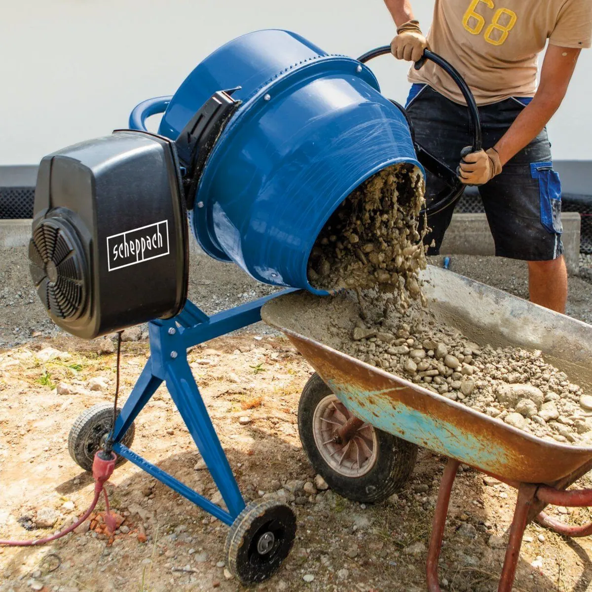 Scheppach MIX140 Betonmischer, 140 l Fassungsvermögen, 550 W Motor — robust, leistungsstark, benutzerfreundlich 2