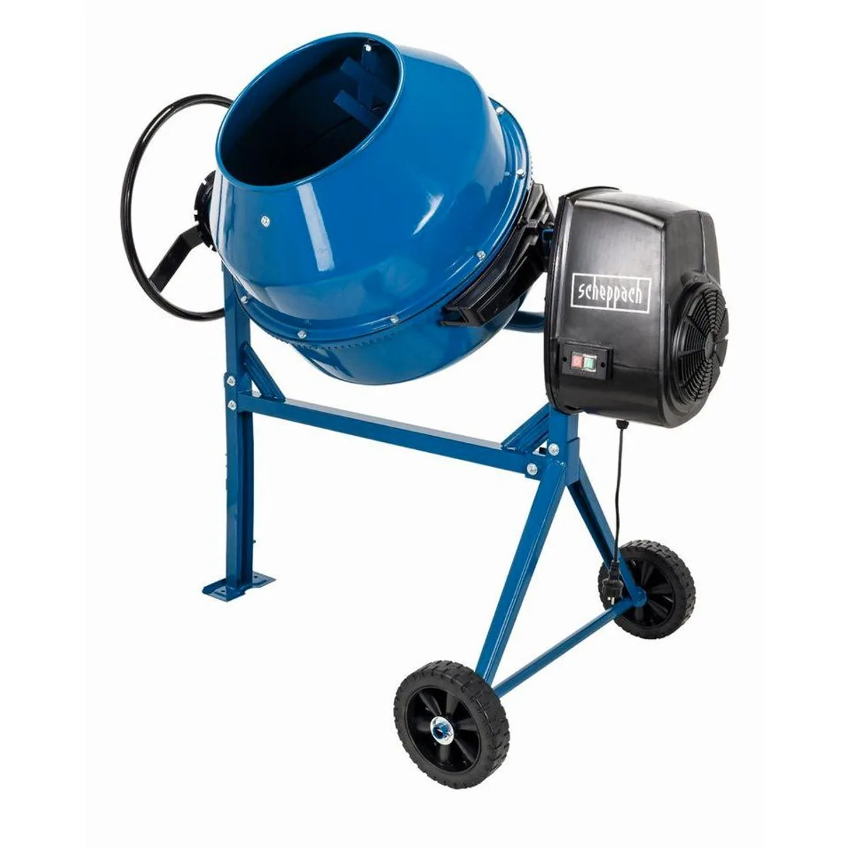 Scheppach MIX160 Betonmischer, 160 l Fassungsvermögen, 650 W Motorleistung, hohe Stabilität