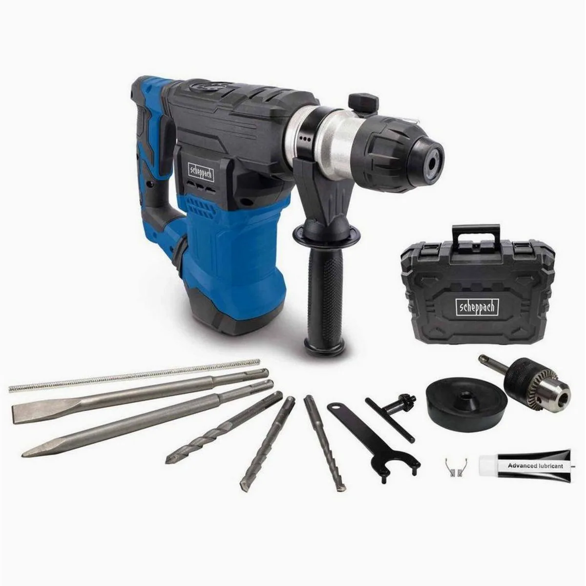 Scheppach DH1500 Plus Bohrhammer, 4in1-Funktion, 1500 W Leistung
