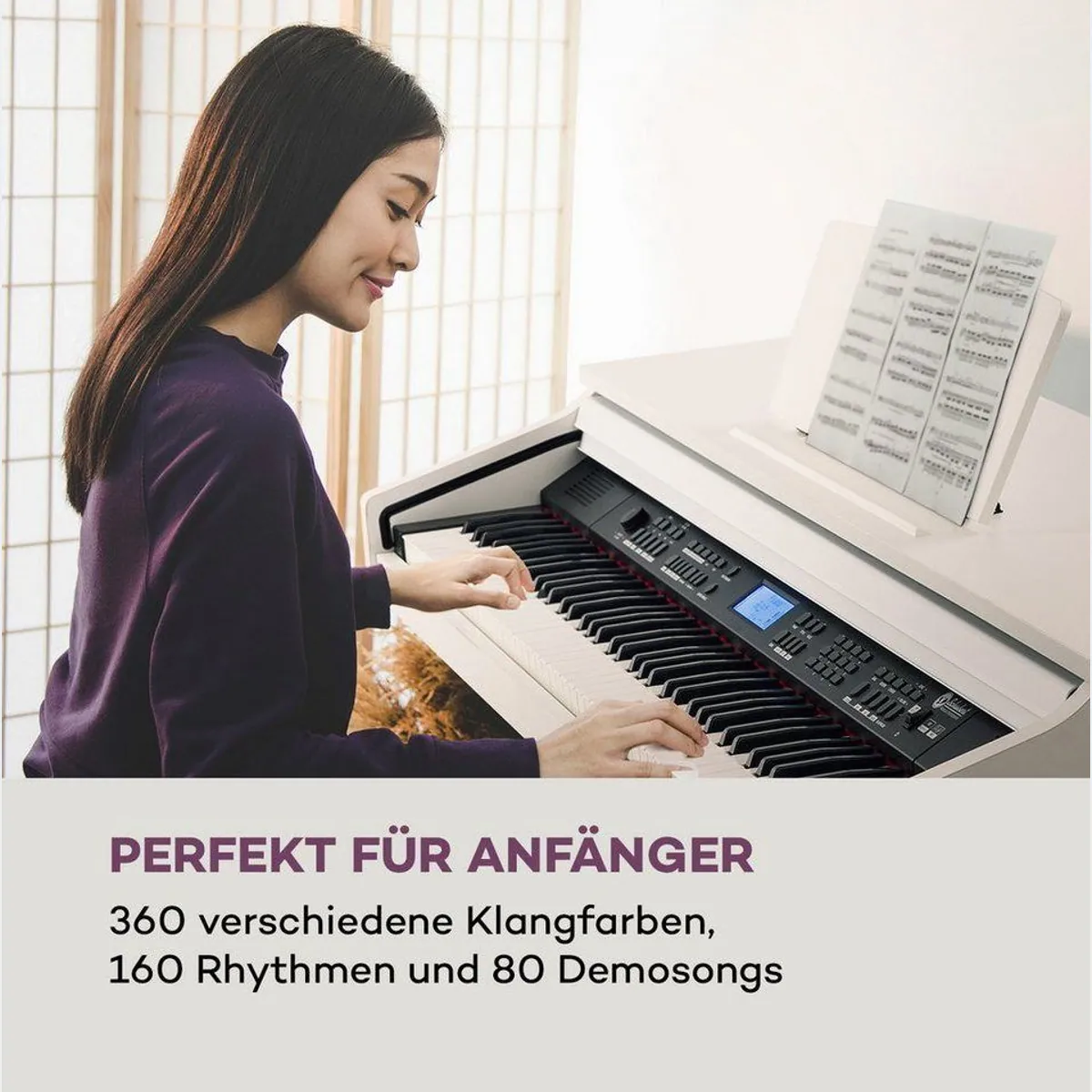 Schubert Subi 88 MK II Digitalpiano, 88 gewichtete Tasten, 360 Klangfarben, USB/MIDI-Anschluss 2