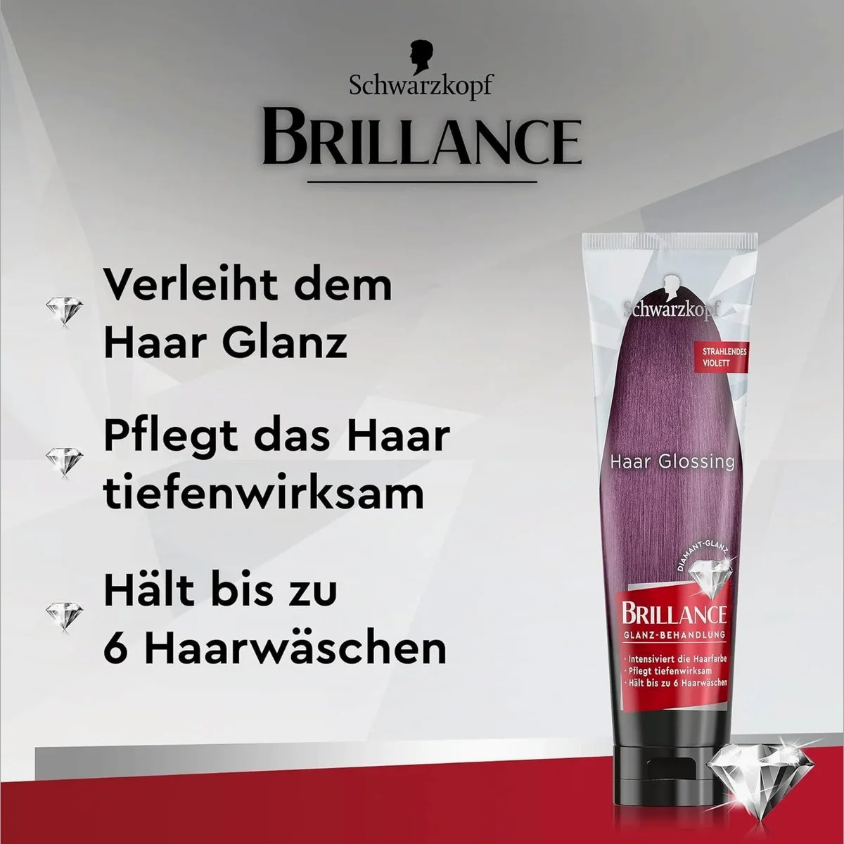 Schwarzkopf Brillance Haar Glossing, intensiver Glanz und Pflege für strahlendes Violett 3