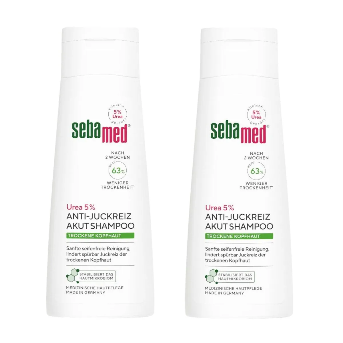 Sebamed Anti-Juckreiz Akut Shampoo, 5% Urea, beruhigt und spendet Feuchtigkeit — 2er Pack