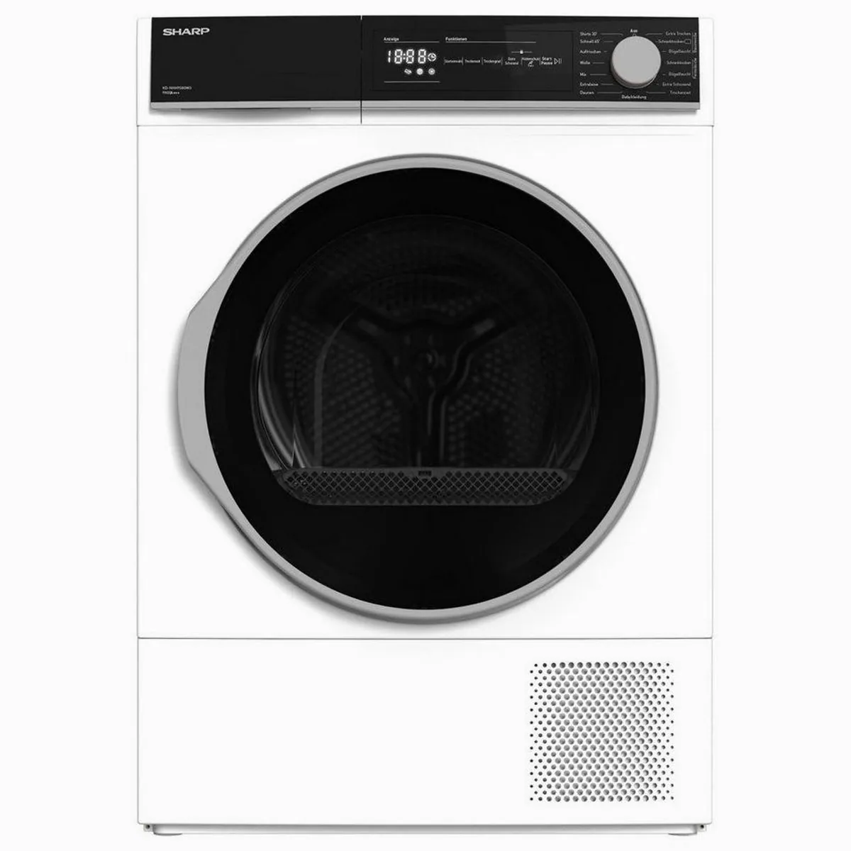 Sharp KD-NHH9S8GW3-DE Wärmepumpentrockner, LED-Display, Knitterschutzfunktion, Schontrommel 2