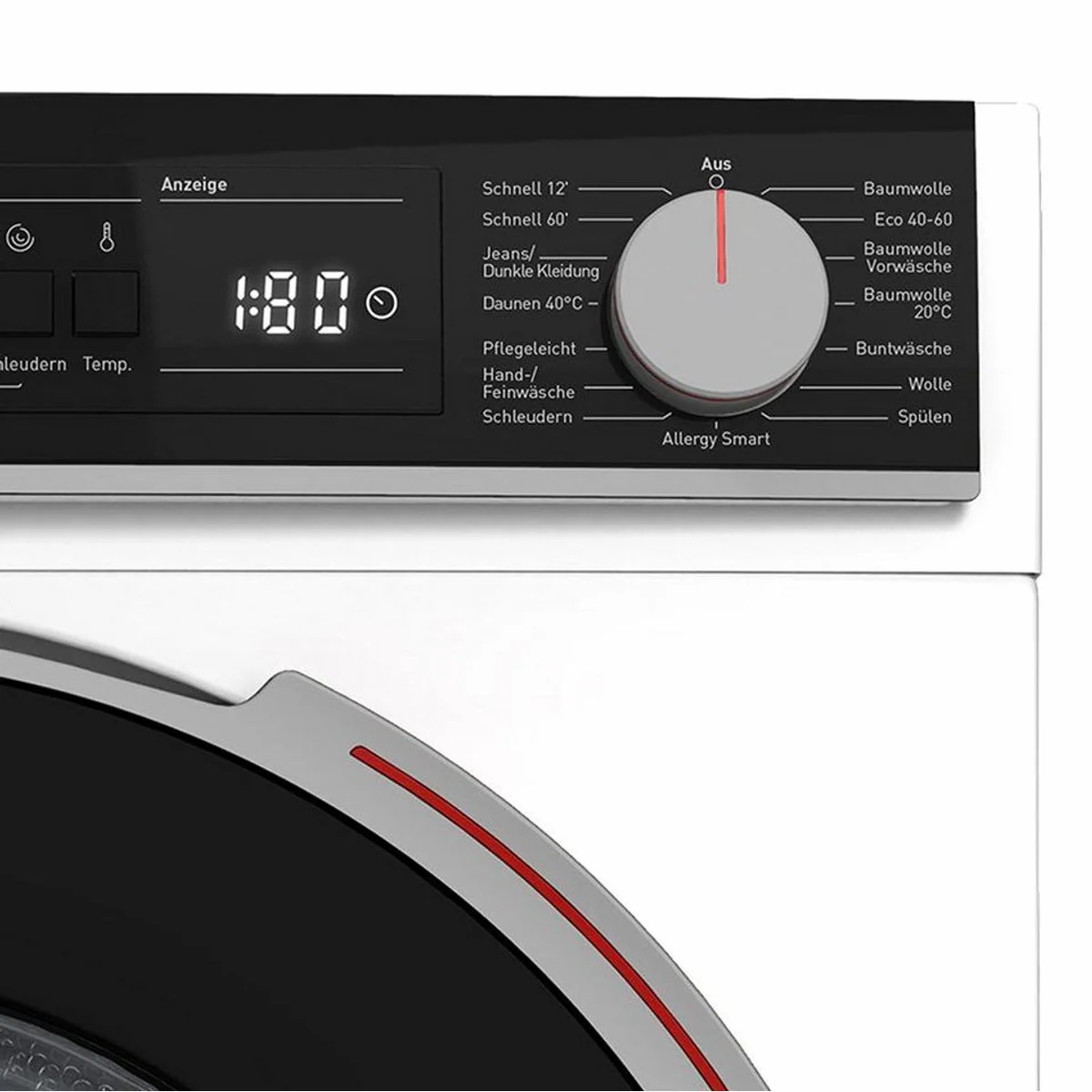 Sharp ES-NFA816BW1NA-DE Waschmaschine, 8 kg, 1600 U/min, AllergySmart, LED-Display 4