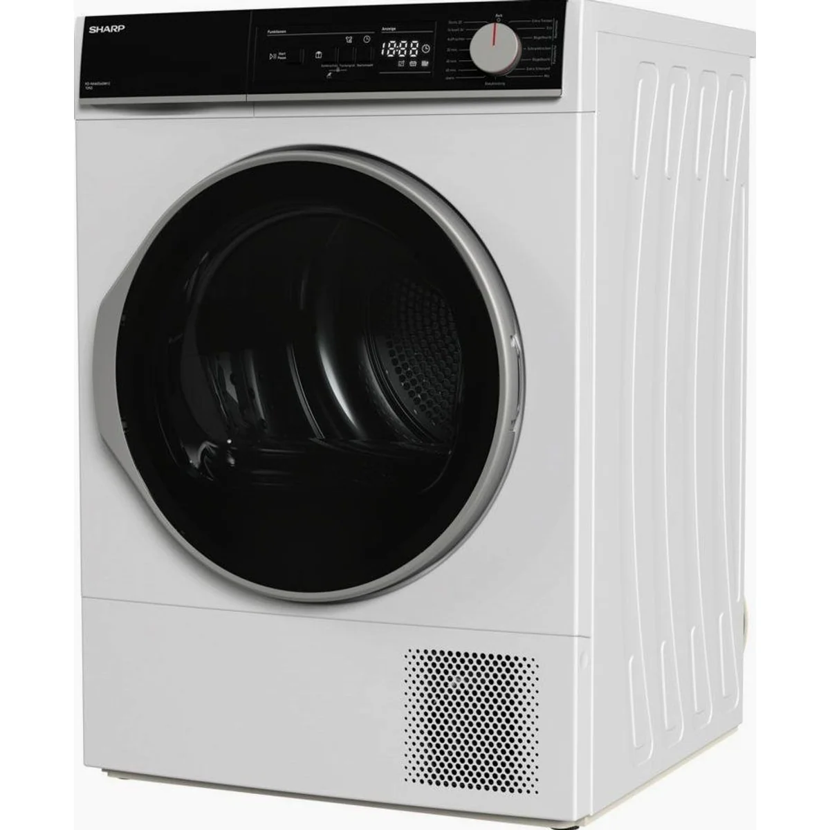 Sharp KD-NHA0S6GW1C-DE Wärmepumpentrockner, 10 kg Fassungsvermögen, energieeffizient, XL-Glas-Tür 5