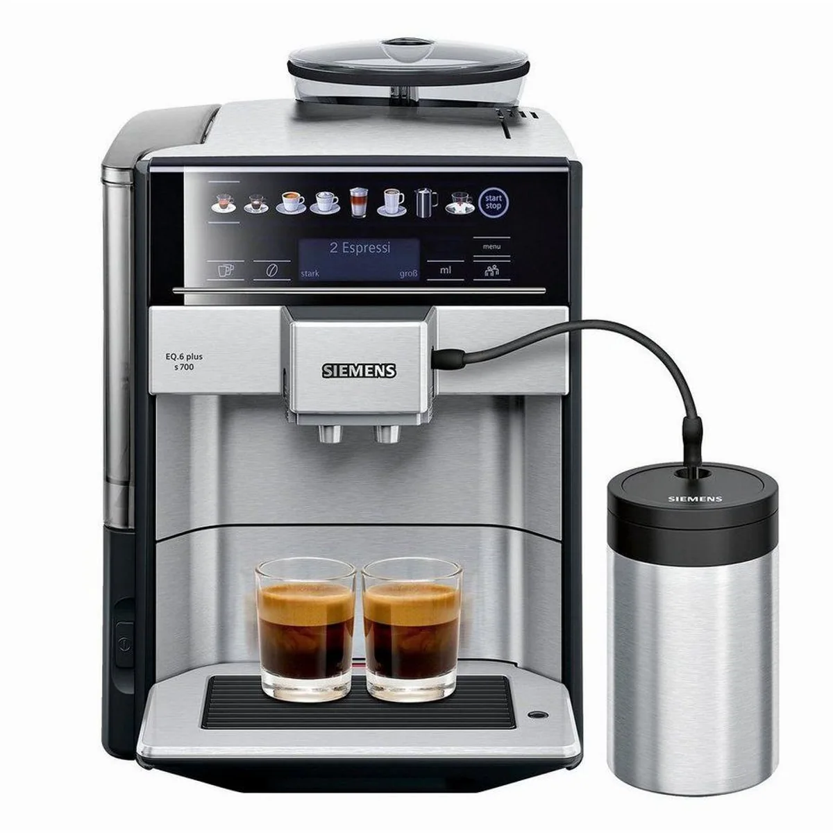 SIEMENS TE657M03DE Kaffeevollautomat, intuitive Bedienung, einstellbare Getränkevielfalt, hygienische Reinigung