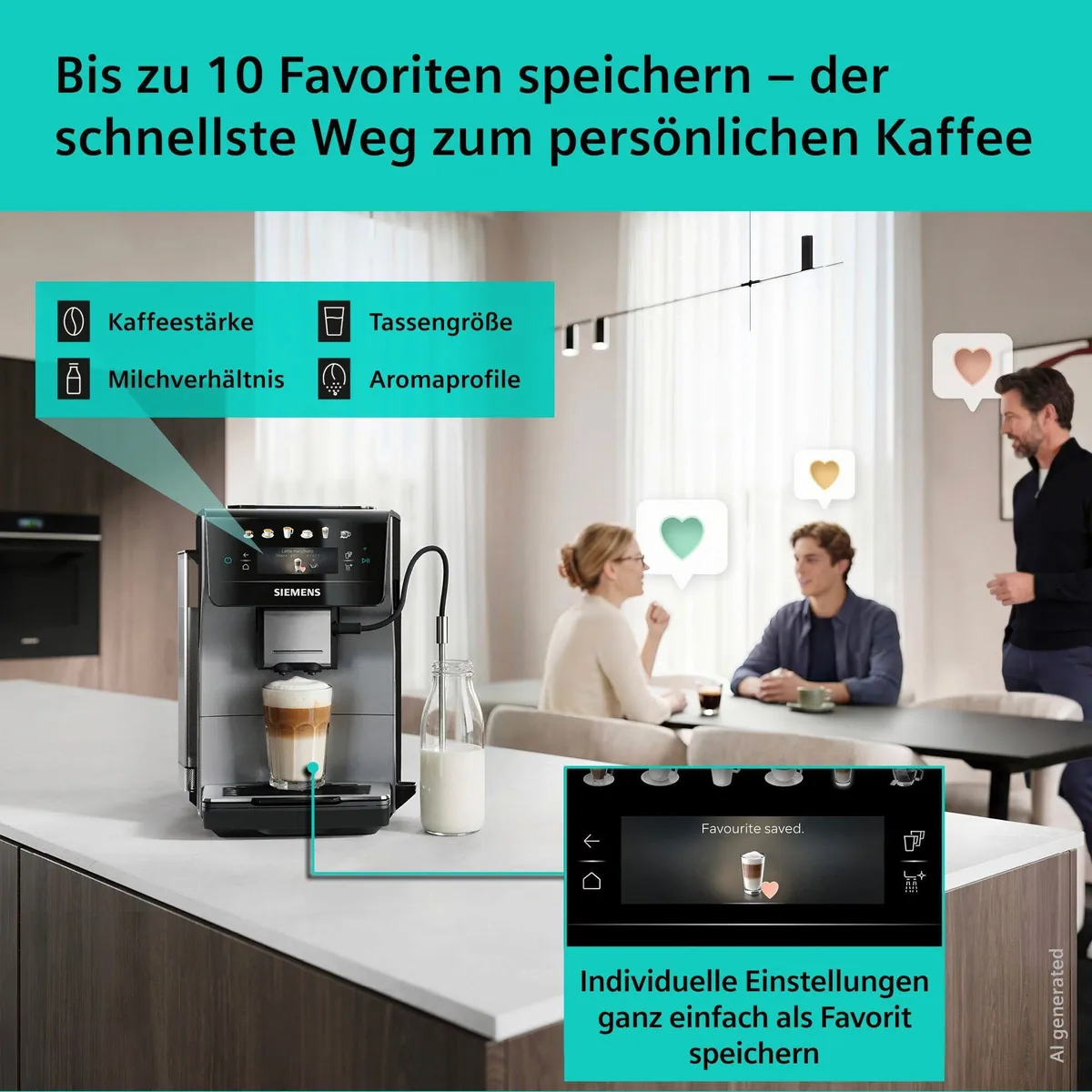 SIEMENS EQ600 TP603E07 Kaffeevollautomat, 6 Getränke, Keramikmahlwerk, Doppeltassenfunktion 5
