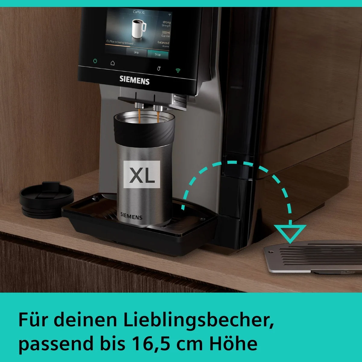 SIEMENS EQ700 TP725ET7 Kaffeevollautomat, 41 Kaffeespezialitäten, Full-Touch-Display, individuelle Anpassung 5