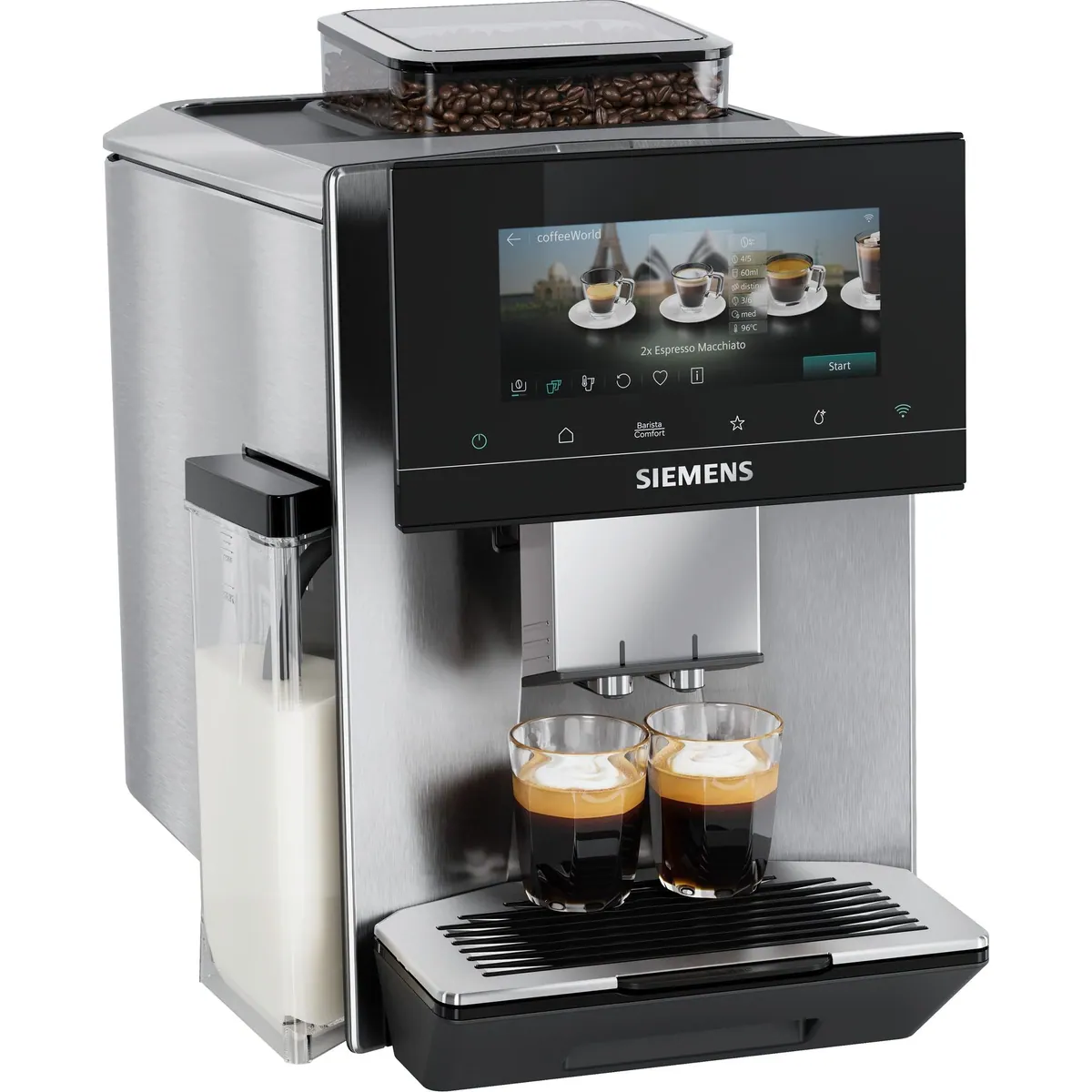 SIEMENS EQ900 TQ923E43, 41 Getränke, baristaMode, 6.8'' TFT-Display, Edelstahl