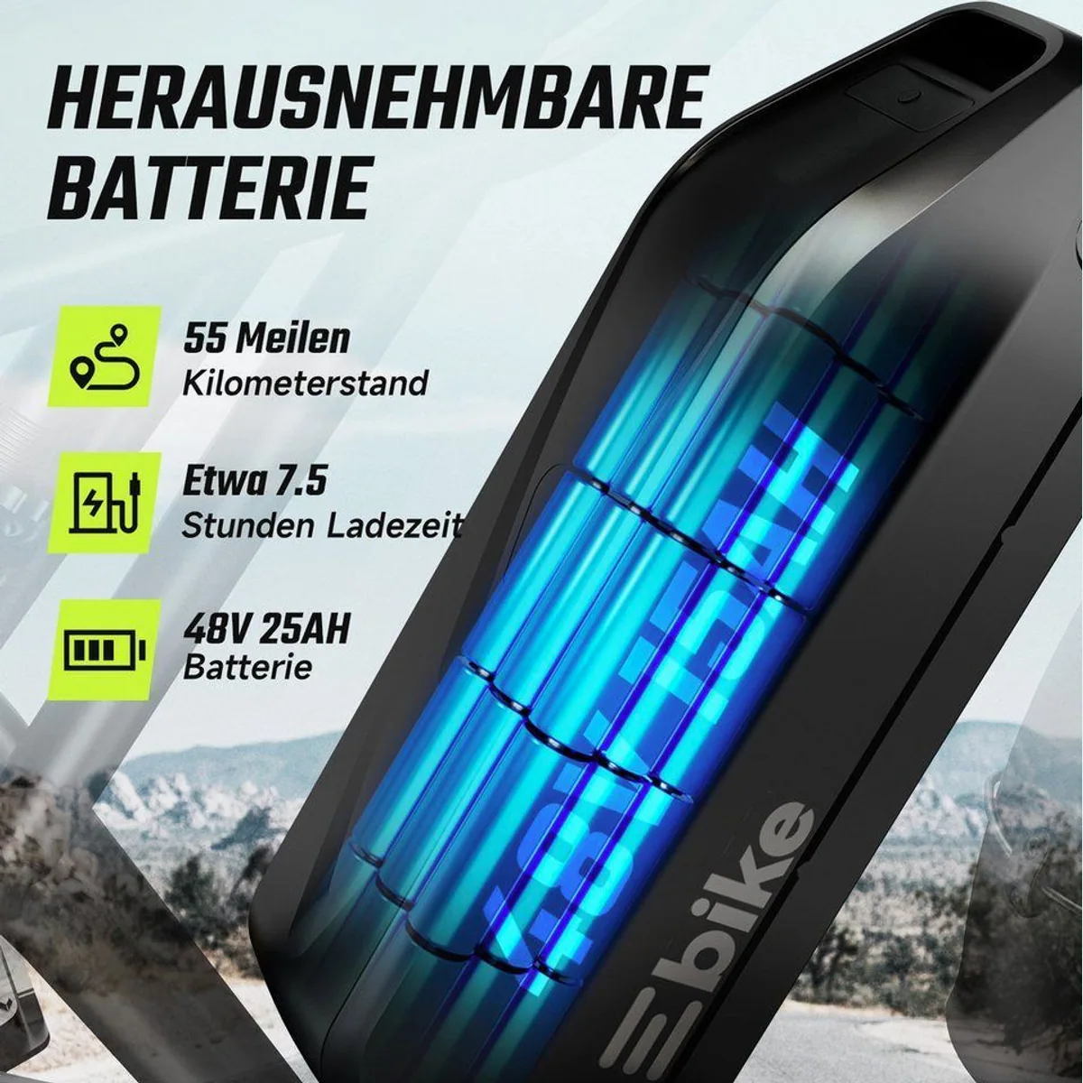 SISIGAD R002 PLUS E-Bike, 20'' Fat Tire, 130 km Reichweite, 7-Gang Schaltung 3