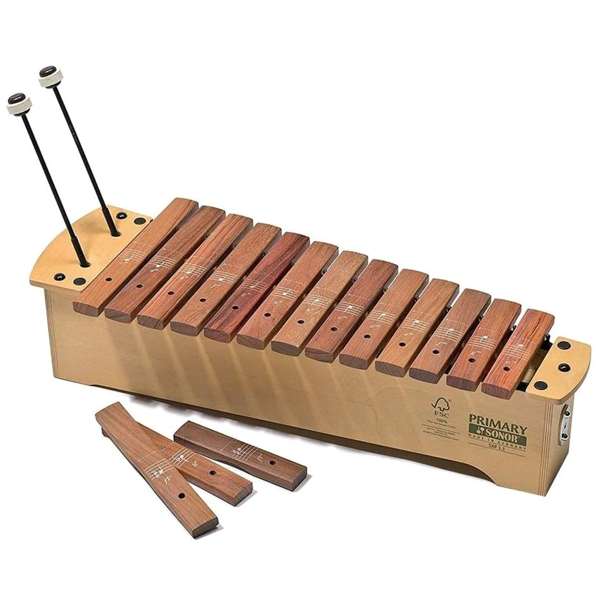 SONOR SXP-1.1 Sopran Xylophon, 16 Töne, Pao Rosa Klangplatten