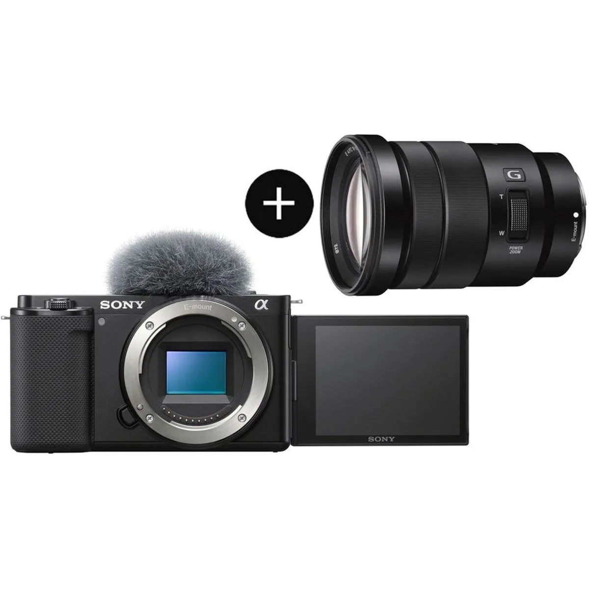 Sony Alpha ZV-E10, 24,2 MP Systemkamera mit SELP18105G Objektiv, 4K Video