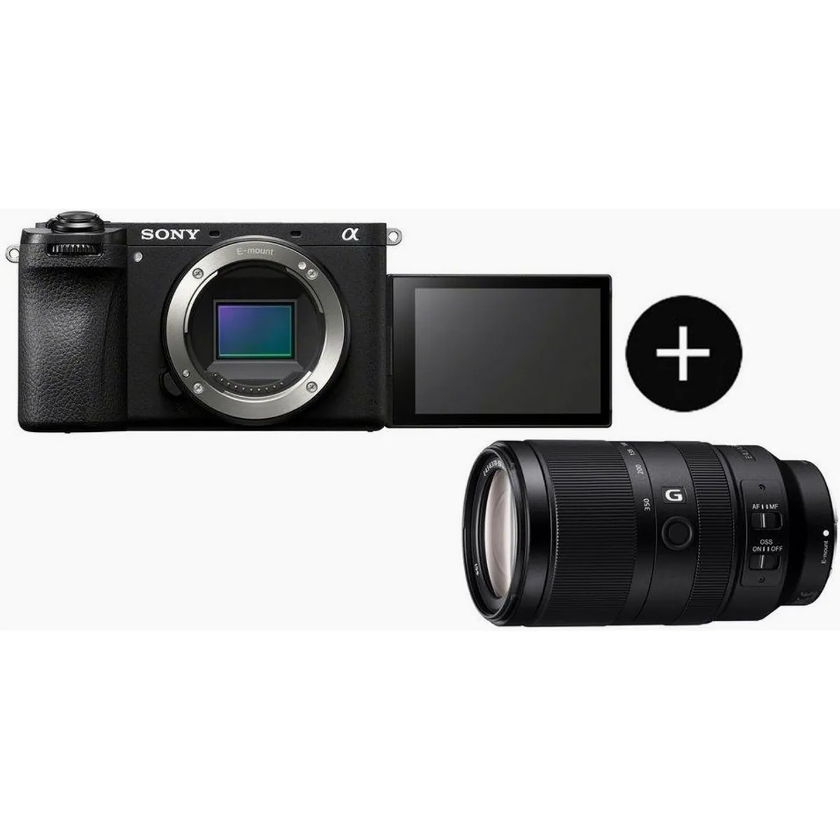 Sony α6700 Systemkamera mit SEL70350G Objektiv, 26 MP, KI-Autofokus, 4K-Video