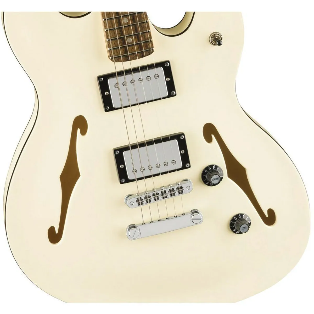 Squier Affinity Starcaster Deluxe OWT, Halbakustik-E-Gitarre, 70s-Style, Hochwertige Verarbeitung 3
