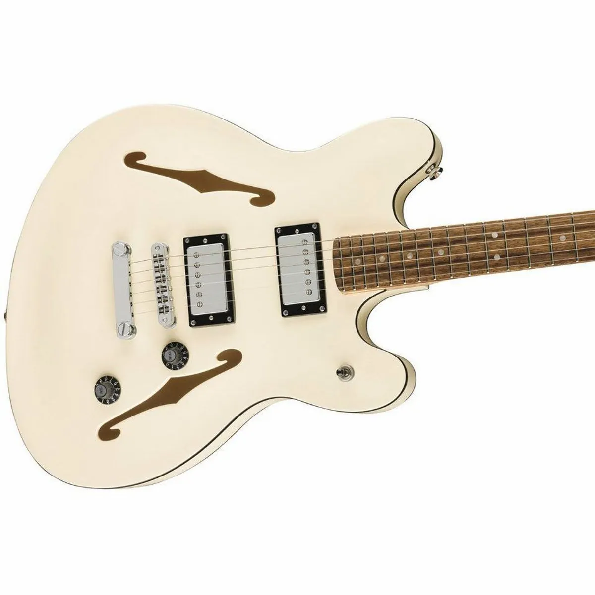 Squier Affinity Starcaster Deluxe OWT, Halbakustik-E-Gitarre, 70s-Style, Hochwertige Verarbeitung 4