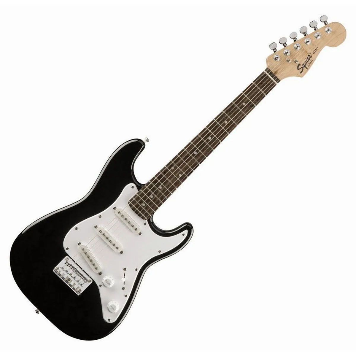 Squier Mini Stratocaster Black, kompakte Mensur, vielseitige Klänge