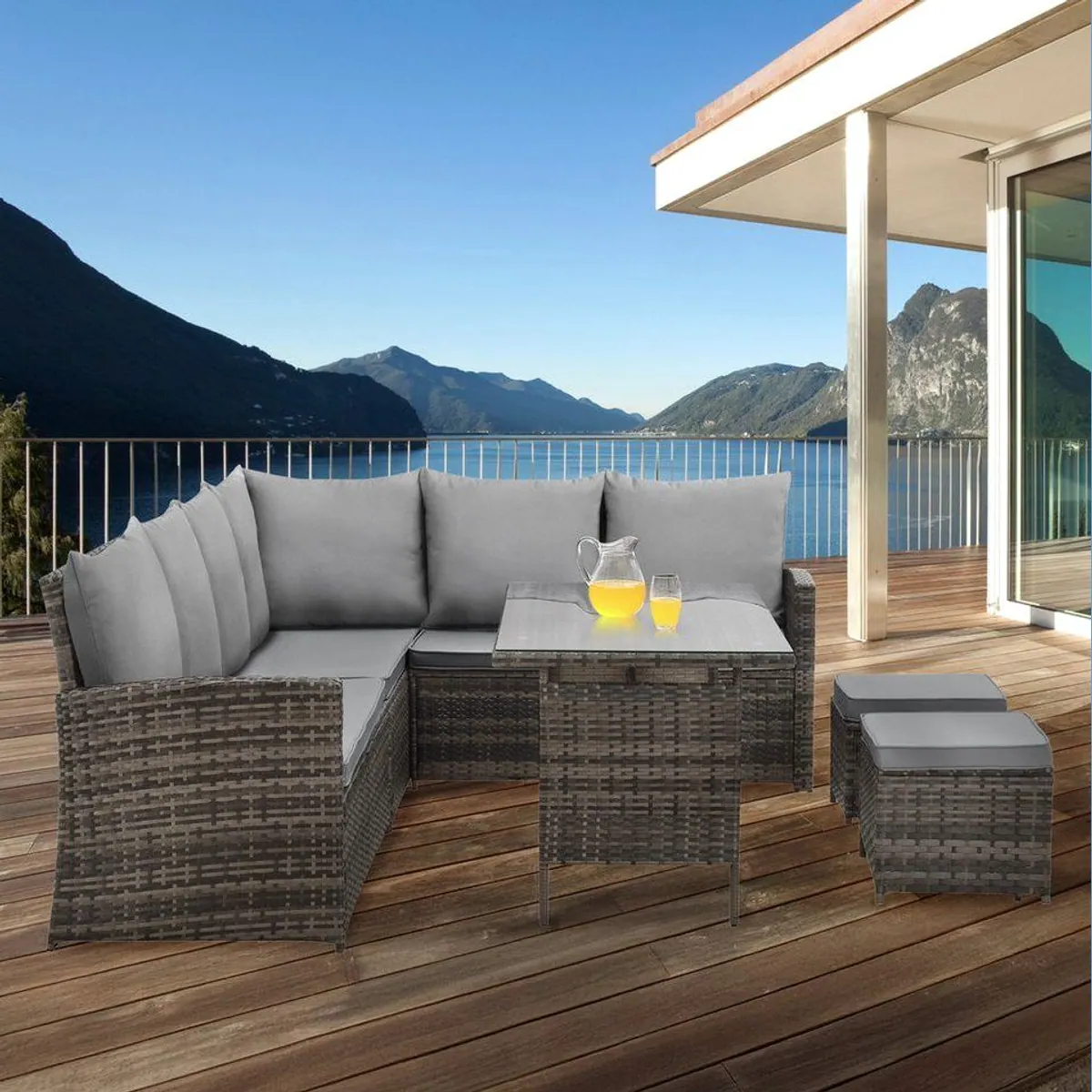 SVITA MONROE Garten-Lounge Set, stilvolles Design, hochwertige Materialien, vielseitig einsetzbar 3
