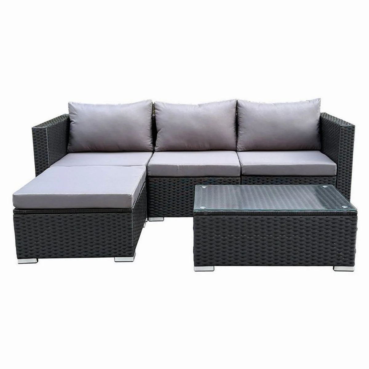 SVITA QUEENS Loungeset, elegantes Design, wetterfest, inkl. Tisch — 5-teiliges Gartenmöbelset 5