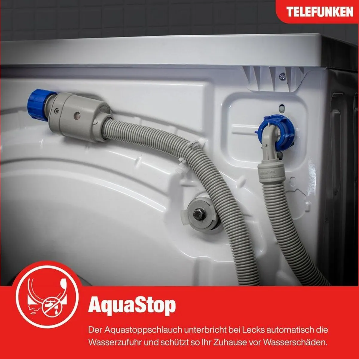 Telefunken W714AS1W Waschmaschine, 7 kg Fassungsvermögen, 1400 U/min, Inverter Motor 3
