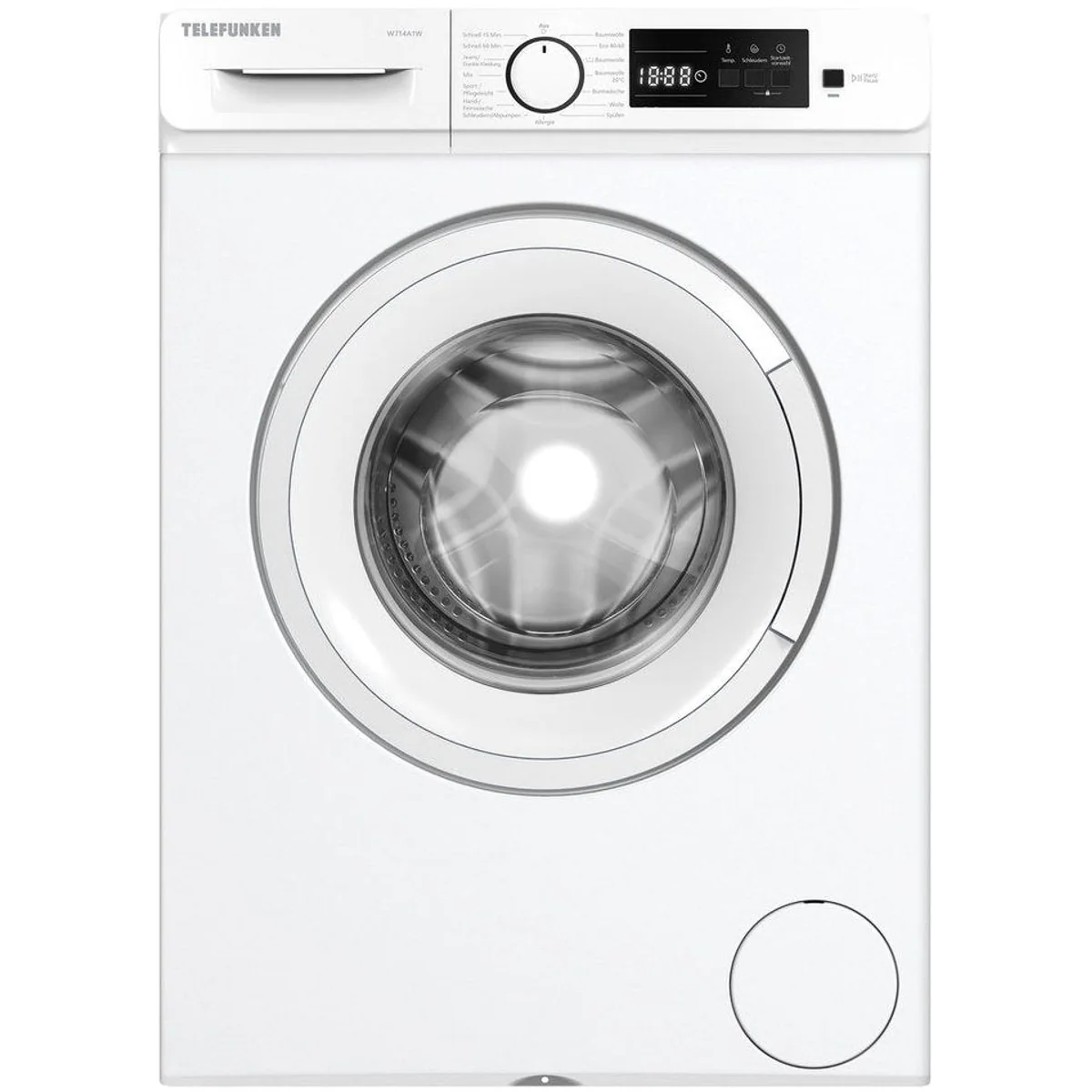Telefunken W714A1W Waschmaschine, 7 kg, 1400 U/min, Inverter Motor, Schontrommel
