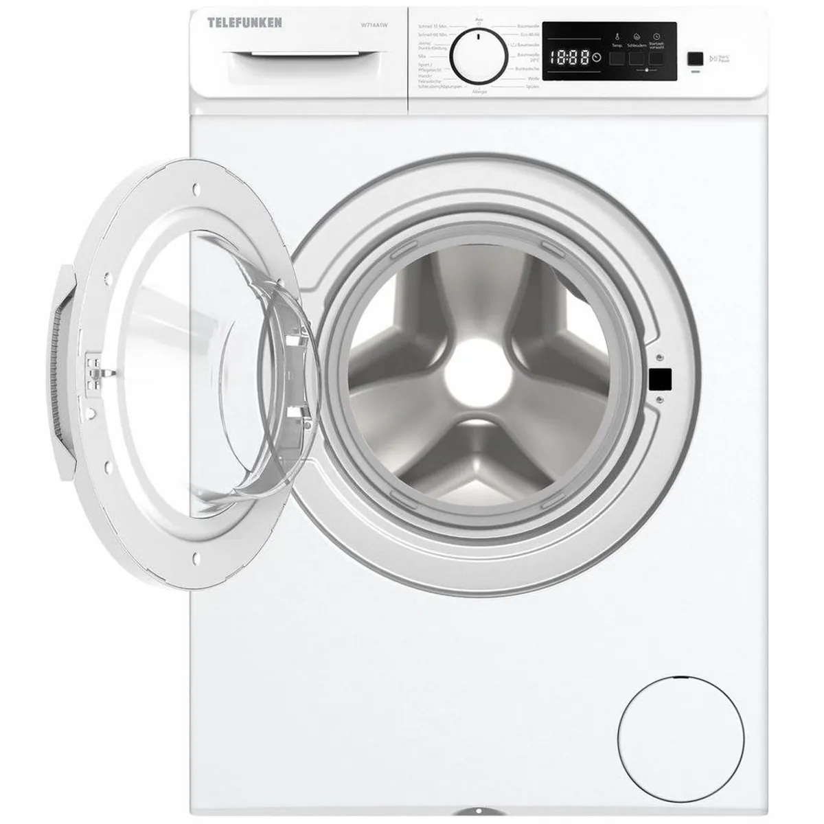 Telefunken W714A1W Waschmaschine, 7 kg, 1400 U/min, Inverter Motor, Schontrommel 2