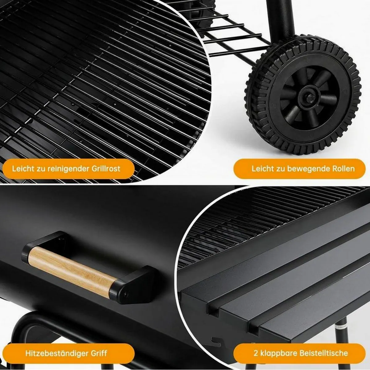 TLGREEN Holzkohlegrill BBQ Smoker, vielseitig & funktional für 6–8 Personen 4