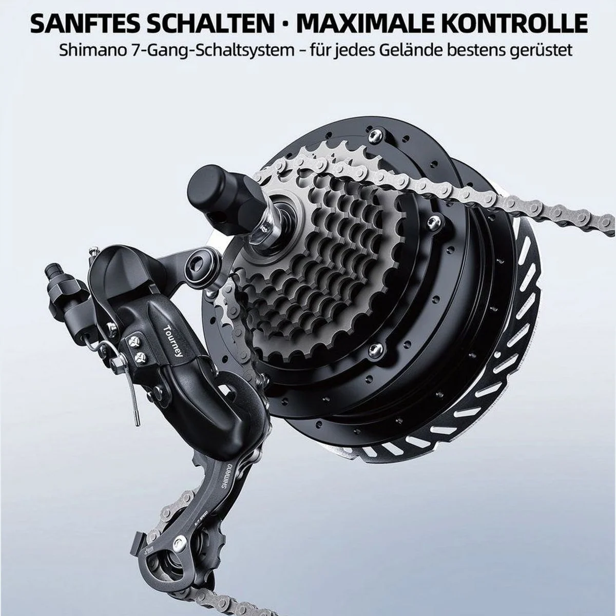 TTGO SUV E-Bike, Vollfederung, 720 Wh Akku, 7-Gang Shimano — bis zu 140 km Reichweite 5
