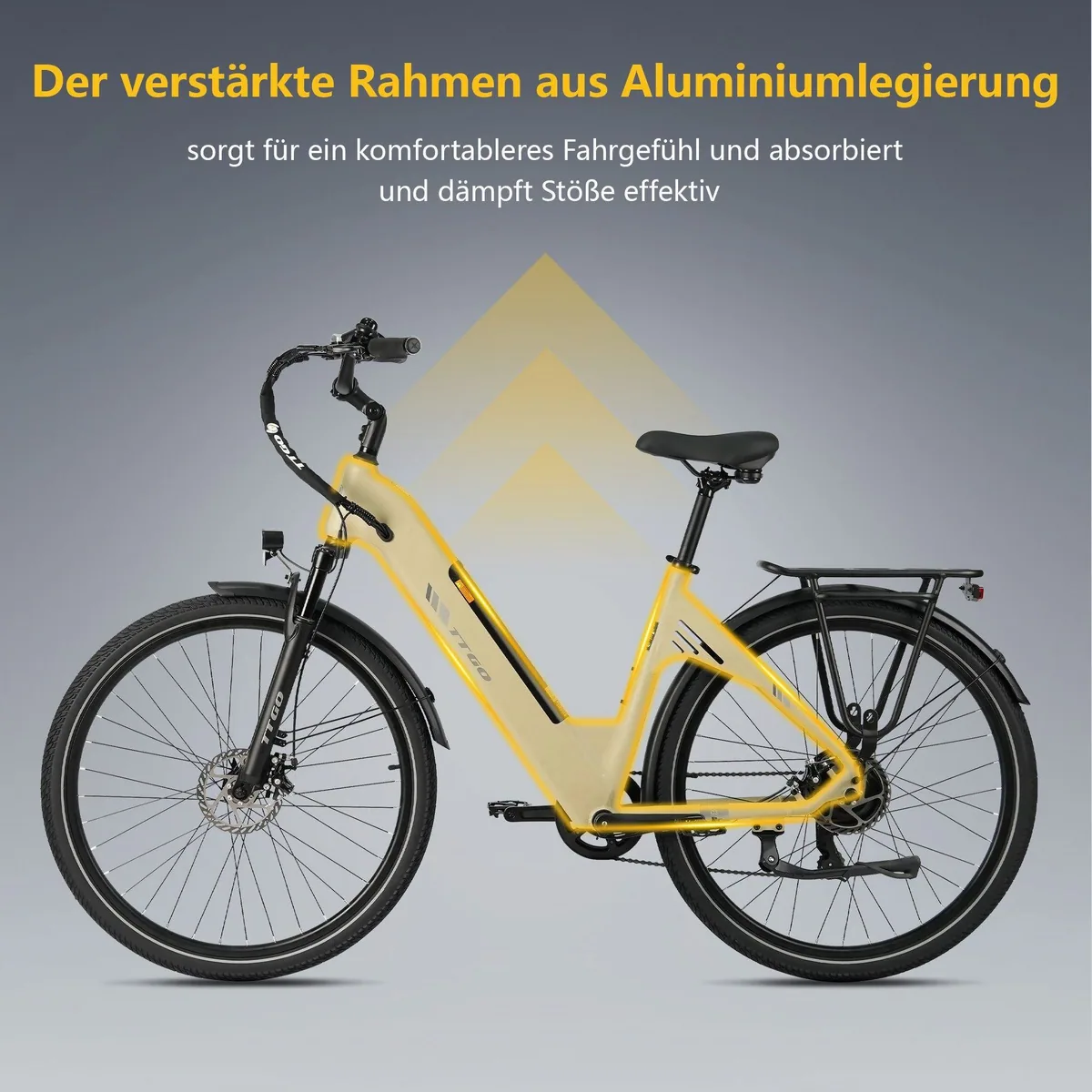 TTGO C3 SE E-Bike Cityrad, 28 Zoll, 120 km Reichweite, Aluminiumrahmen 2