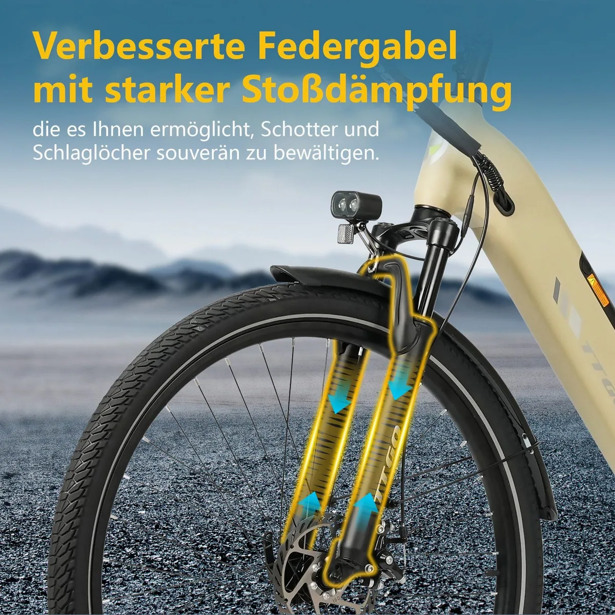 TTGO C3 SE E-Bike Cityrad, 28 Zoll, 120 km Reichweite, Aluminiumrahmen 3
