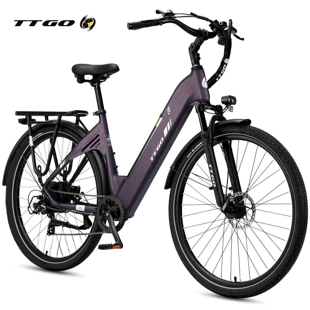 TTGO E-Bike Cityrad C3 SE, 28 Zoll, 120 km Reichweite, 7-Gang Shimano