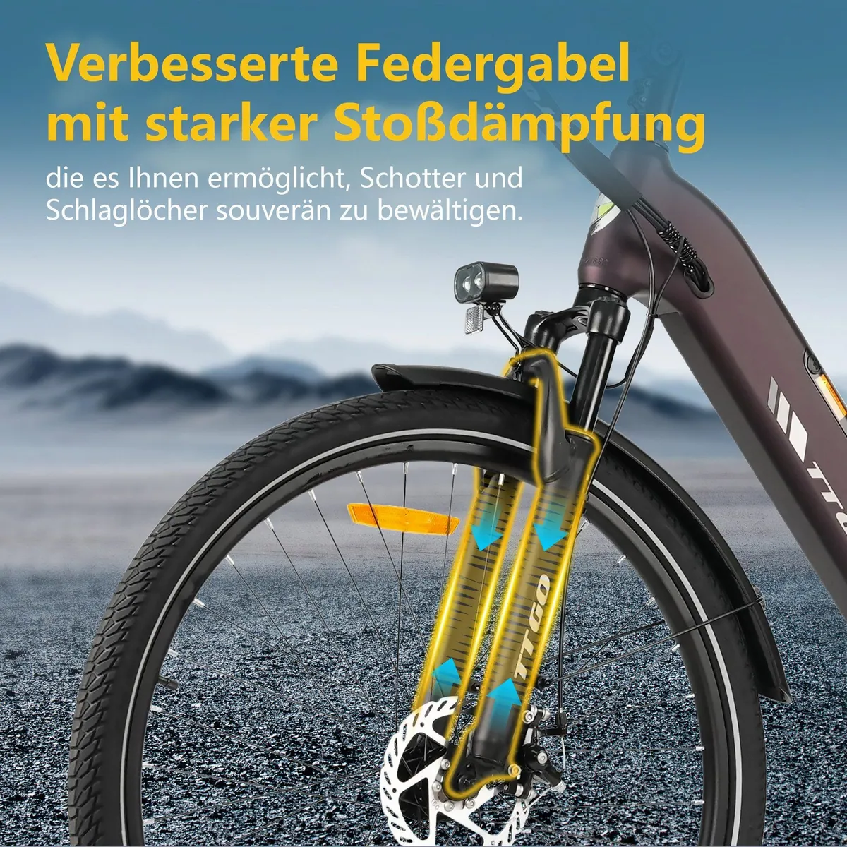 TTGO E-Bike Cityrad C3 SE, 28 Zoll, 120 km Reichweite, 7-Gang Shimano 3