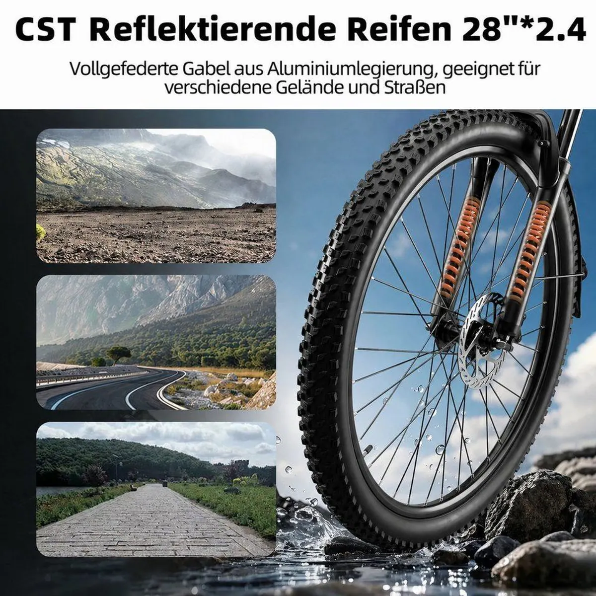 TTGO E-Bike Cityrad 28 Zoll, 110 km Reichweite, 70 Nm Hinterradmotor 4