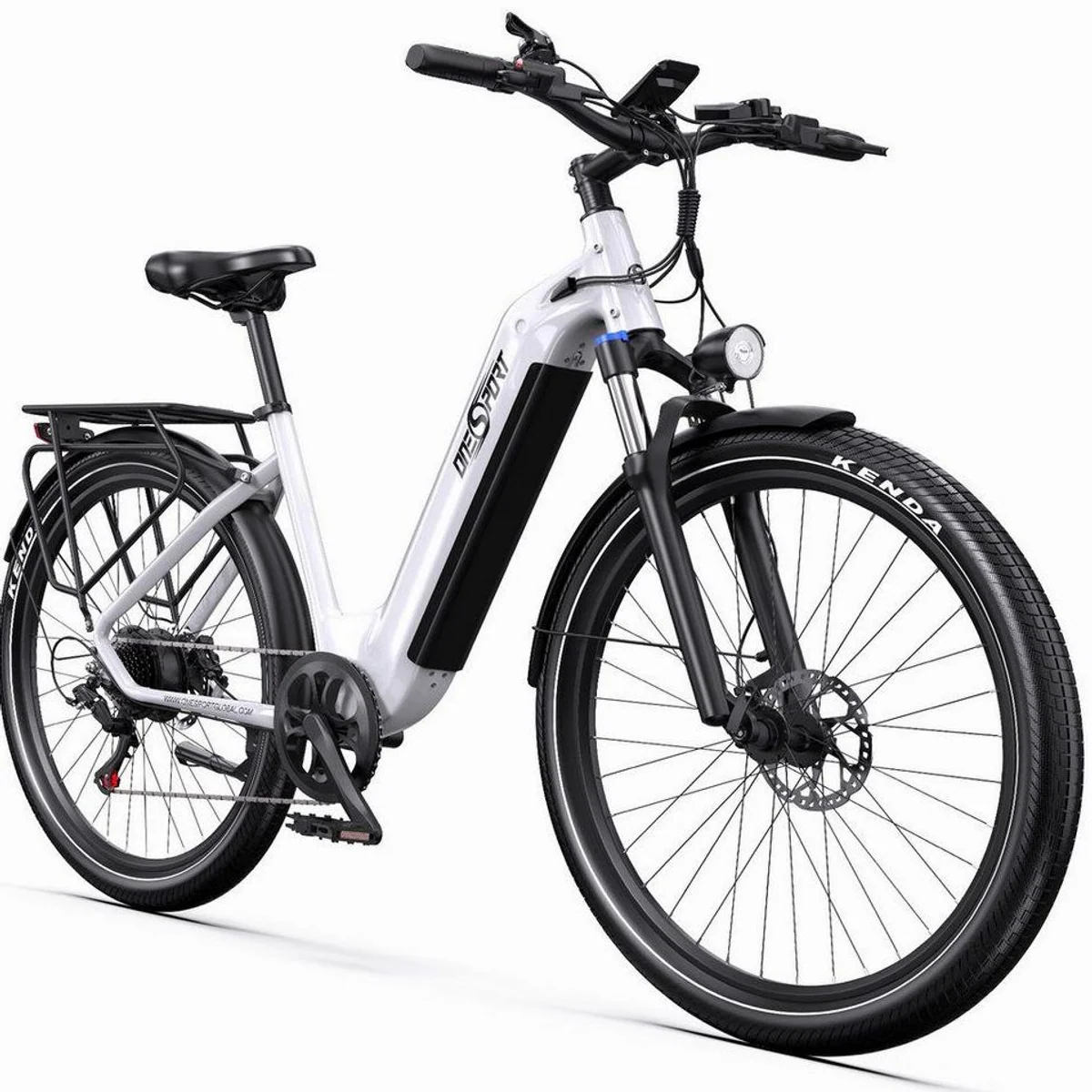 Vankel E-Bike Cityrad, 655Wh Akku, 250W Heckmotor, Shimano 7-Gang