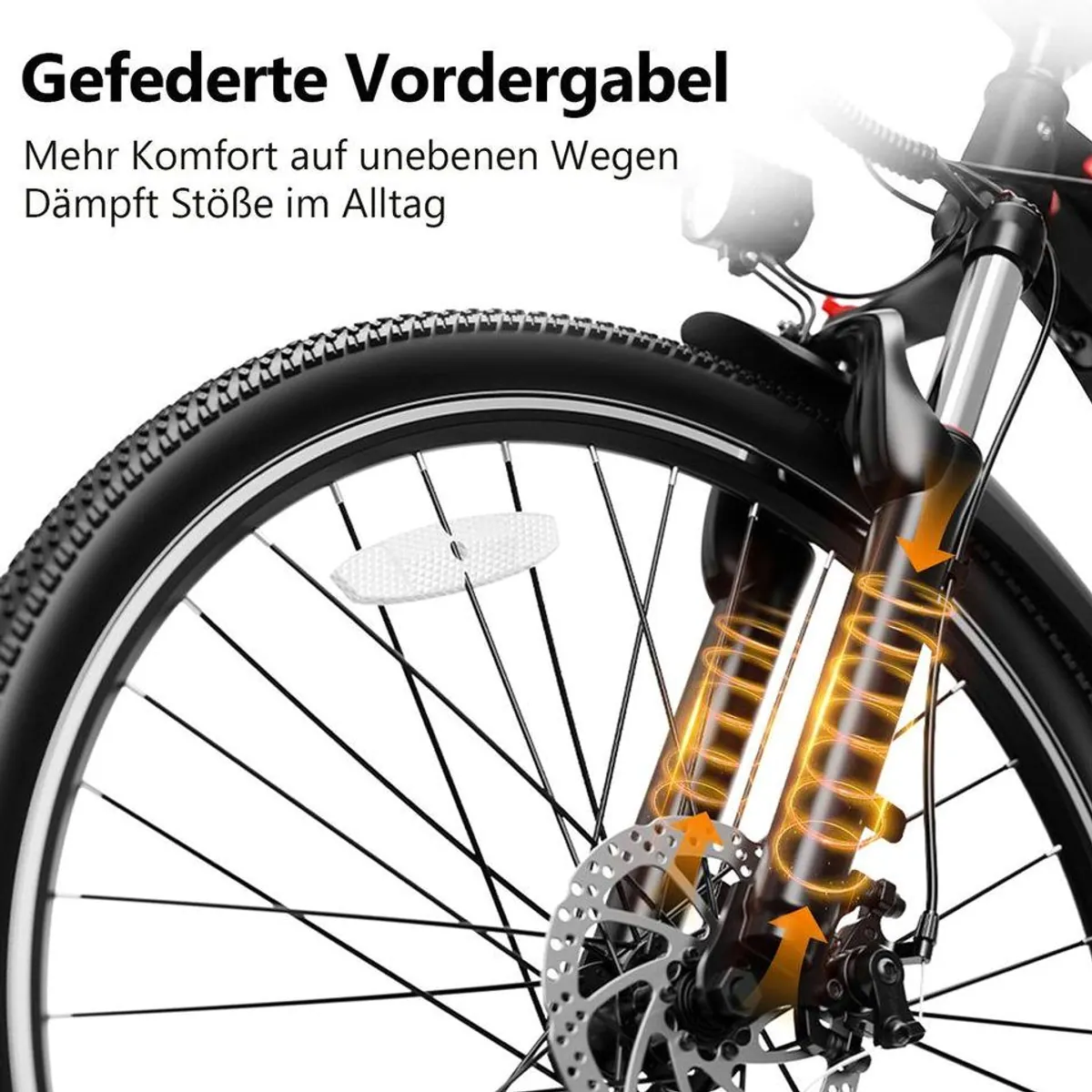 Vankel E-Bike Mountainbike 26 Zoll, 720 Wh Akku, 25 km/h Unterstützung, App-Anbindung 4