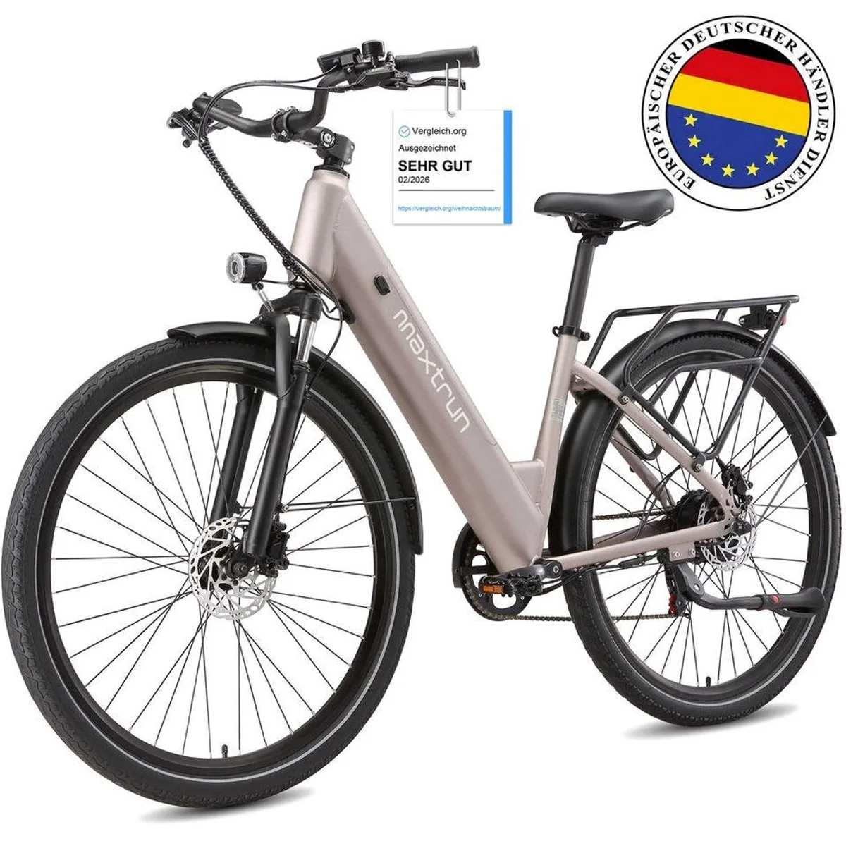 Vankel Lira City-Elektrofahrrad, leistungsstarker Motor, hohe Reichweite, komfortable Ausstattung