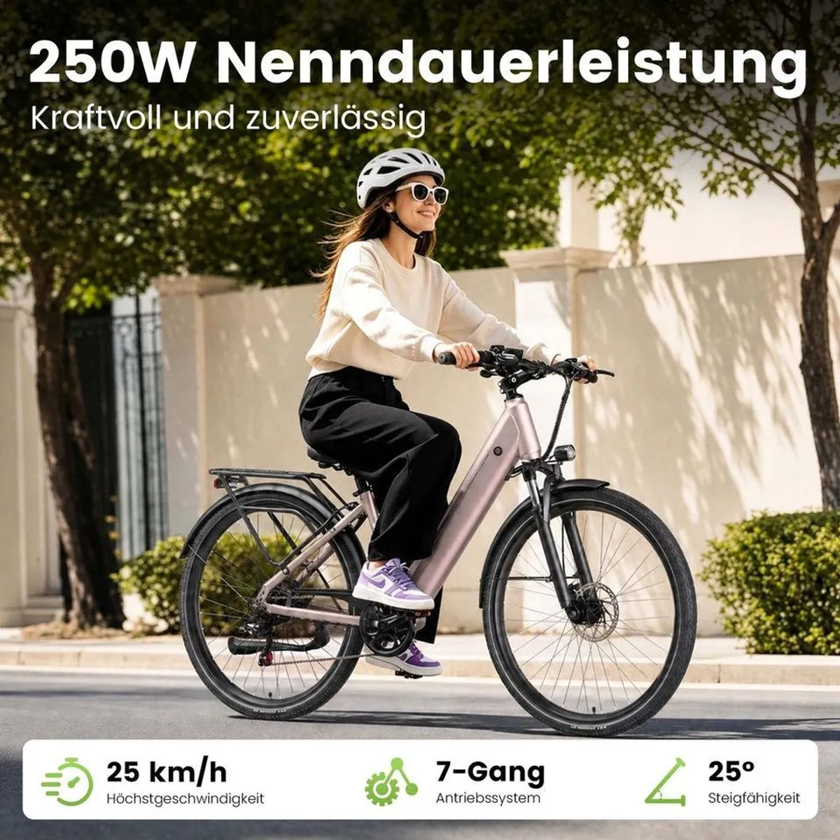 Vankel Lira City-Elektrofahrrad, leistungsstarker Motor, hohe Reichweite, komfortable Ausstattung 3